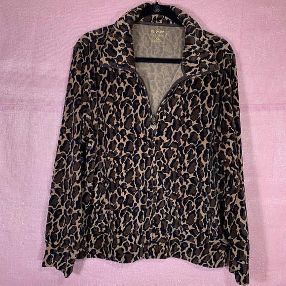 Three Hearts Jackets & Blazers - Velour Leopard JoggerJacket